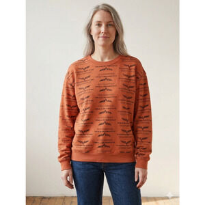 GM Corvette M All-Over Print Sweatshirt Orange Warm Winter Cozy Hybrid